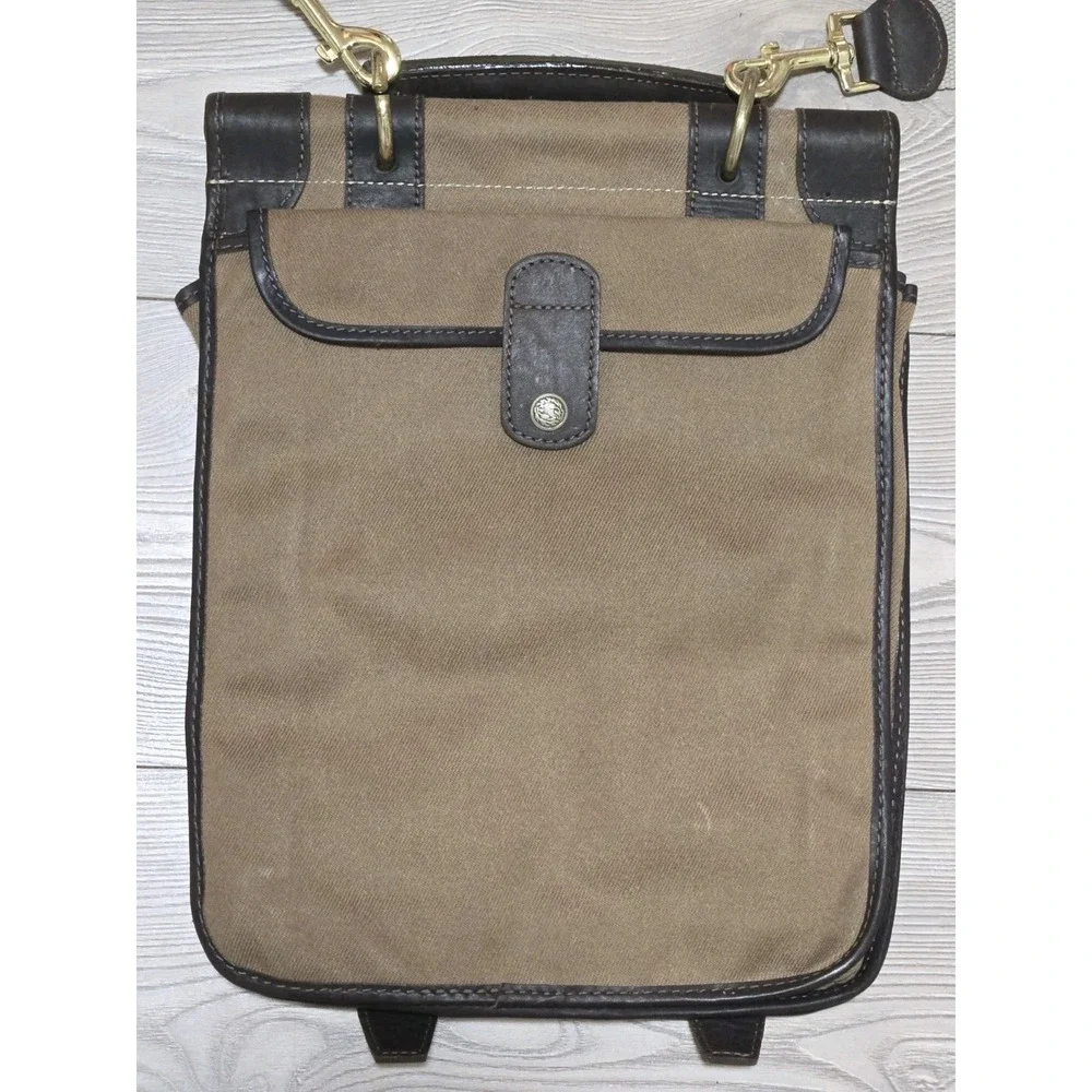 MULHOLLAND Brothers Canvas Leather Crossbody Messenger Bag Business Travel